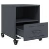 vidaXL Bedside Cabinet Anthracite Cold-rolled steel Medium