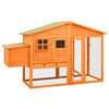 vidaXL Chicken Coop Natural wood Solid fir wood, plywood, galvanized steel