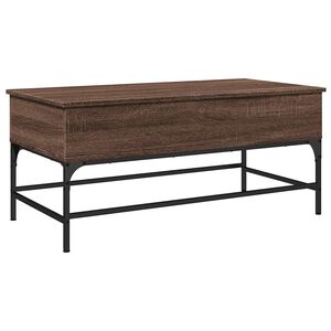 vidaXL Coffee Table Brown Oak Engineered Wood 39.4 in x 19.7 in x 17.7 in