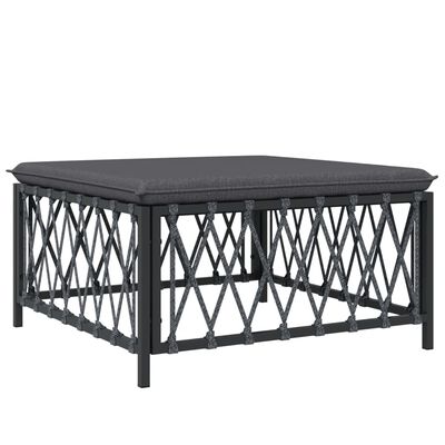vidaXL 4 Piece Patio Lounge Set with Cushions Anthracite Steel