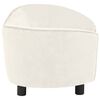vidaXL Dog Sofa Cream Plush (80% polyester, 20% cotton), solid fir wood