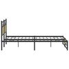 vidaXL Bed Frame Sonoma Oak Steel, Engineered Wood Double Bed Bed Frame
