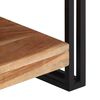 vidaXL TV Cabinet Natural Wood, Black Solid Acacia Wood, Iron