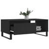 vidaXL Coffee Table Black Engineered wood Medium Storage Coffee Table