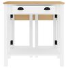 vidaXL Bar Set White Solid pine wood Compact Foldable Rustic