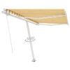 vidaXL Retractable Awning Yellow and White