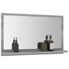 vidaXL Mirror Gray Sonoma Engineered wood Mirror Wall Mounted Mirror