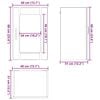 vidaXL Kitchen Wall Cabinet Old wood Engineered wood and glass