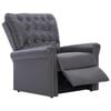 vidaXL Reclining Chair Gray Faux Leather Medium Reclining Chair