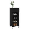vidaXL Shoe Cabinet Black Engineered Wood Medium Shoe Cabinet