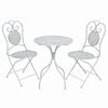 vidaXL Garden Furniture Set Greyish White Powder-coated Steel Medium
