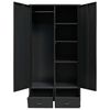 vidaXL Wardrobe Black Sheet Metal 35.4x15.7x70.9 in Wardrobe