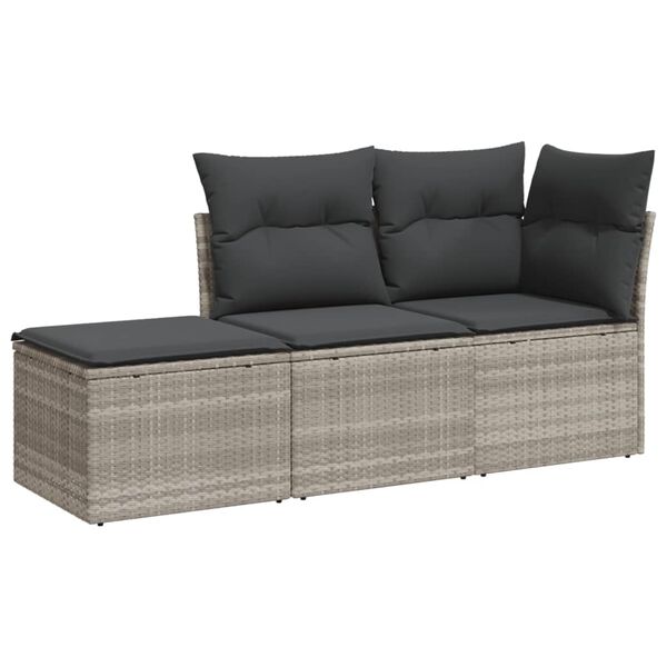 vidaXL Garden Sofa Set Light grey, Dark grey