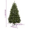 vidaXL Artificial Hinged Christmas Tree Green PVC (polyvinylchloride), Metal