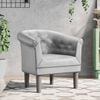 vidaXL Tub Chair Silver Faux leather, foam, pinewood, plywood Single