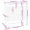 vidaXL MDF Radiator Cover White 30.7"
