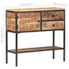 vidaXL Sideboard Natural Mango Wood and Black Iron