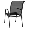 vidaXL Garden Dining Set Black, Anthracite Steel, Textilene, Glass