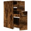 vidaXL Narrow Bathroom Cupboard Smoked Oak Engineered Wood Slim Modern
