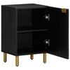 vidaXL Bathroom Cabinet Black Engineered Wood Compact Modern