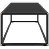 vidaXL Coffee Table Black Tempered glass Medium Durable Coffee Table