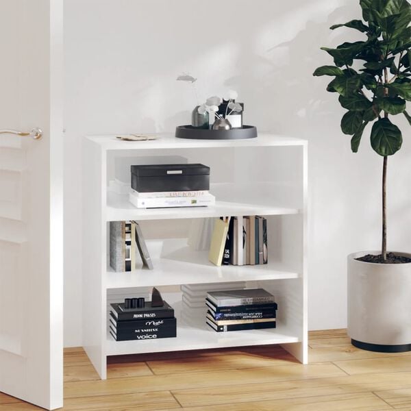 vidaXL Sideboard High gloss white Engineered wood Medium Sideboard