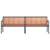 vidaXL Patio Bench Brown 90.9" Wood and Powder-coated Steel