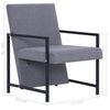 vidaXL Armchair Light gray Solid wood, Plywood, Chrome, Polyester