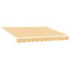 vidaXL Retractable Awning Manual Yellow and White 300x250 cm fabric