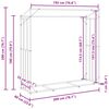 vidaxL Firewood Rack with Rain Cover 78.7"x23.6"x78.7" Galvanized Steel