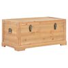 vidaXL Storage Chest Natural wood MDF, Polyester 31.5 x 15.7 x 15.7 in