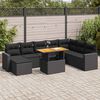 vidaXL Garden Sofa Set Black