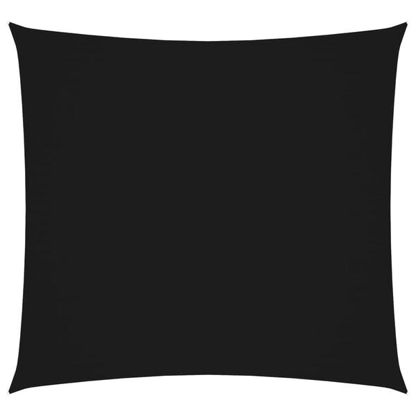 vidaXL Sunshade Sail Oxford Fabric Square 19.7x19.7' Black