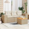 vidaXL Garden Sofa Set Beige
