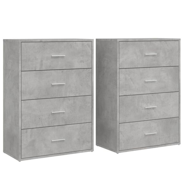 vidaXL Sideboard Concrete Gray Engineered Wood Medium Sideboard