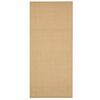 vidaXL Rug Natural 100% Sisal 26 x 59 in Rug Rectangular Minimalist