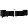 vidaXL TV Cabinet Black Engineered Wood Medium TV Cabinet Rectangular