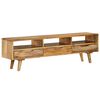 vidaXL TV Stand Solid Wood Mango 55.1"x11.8"x16.1"