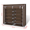 vidaXL Shoe Rack Brown Powder coated tubes 45.3x11.0x43.3in Lightweight