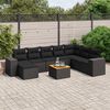 vidaXL Garden Sofa Set Black
