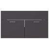 vidaXL Bathroom Furniture Set Gray Engineered wood, acrylic Medium