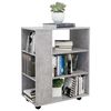 vidaXL Storage Cabinet Concrete gray Engineered wood Rollable