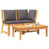 vidaXL Garden Lounge Set Dark Grey Solid acacia wood Medium Modular
