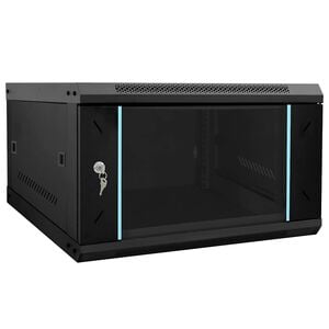 vidaXL Network Cabinet Black 20.87 x 23.62 x 11.81 in Steel