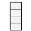 vidaXL Shower Door Tempered Glass 35.8"x76.8" Black