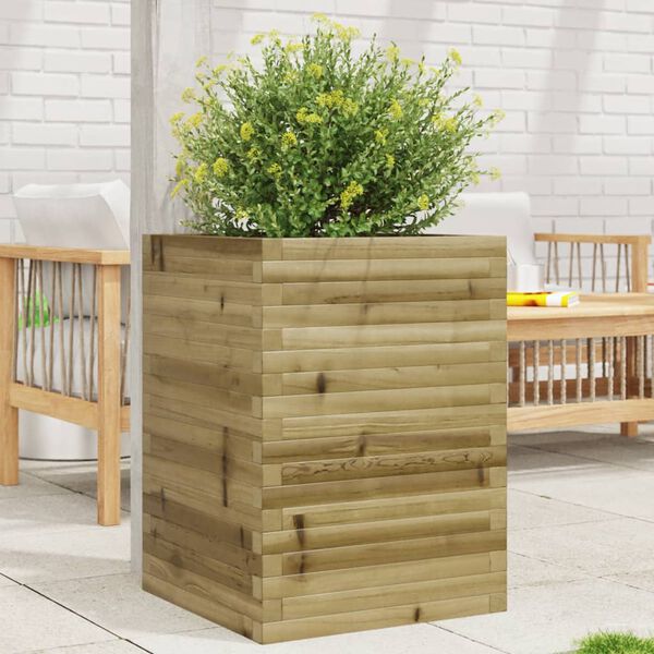 vidaXL Garden Planter Natural wood Treated pine wood Medium Durable