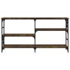vidaXL Console Table Smoked Oak Engineered Wood Medium Console Table