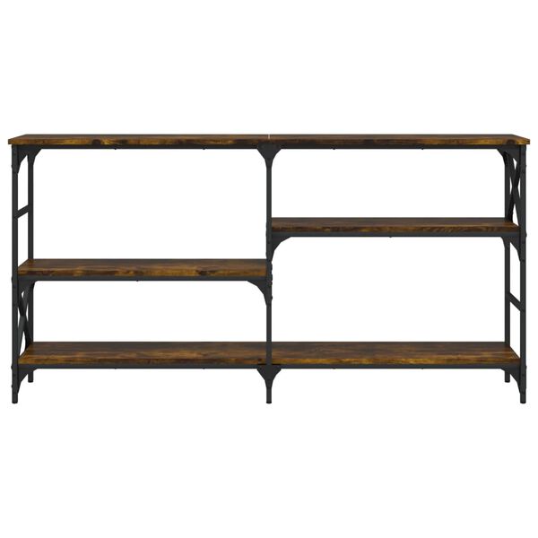 vidaXL Console Table Smoked Oak Engineered Wood Medium Console Table