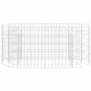 vidaXL Gabion Raised Bed Silver Galvanized iron 47.2 x 19.7 x 19.7 in