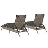 vidaXL Sun Lounger Light Grey PE rattan, powder-coated steel Standard